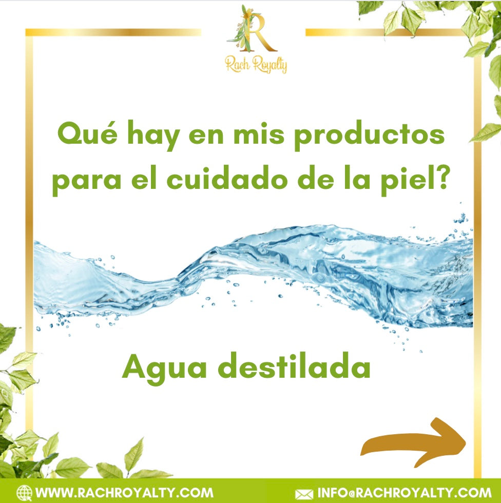 Agua destilada - Qué hay en mis productos para el cuidado de la piel?? - Rach Royalty